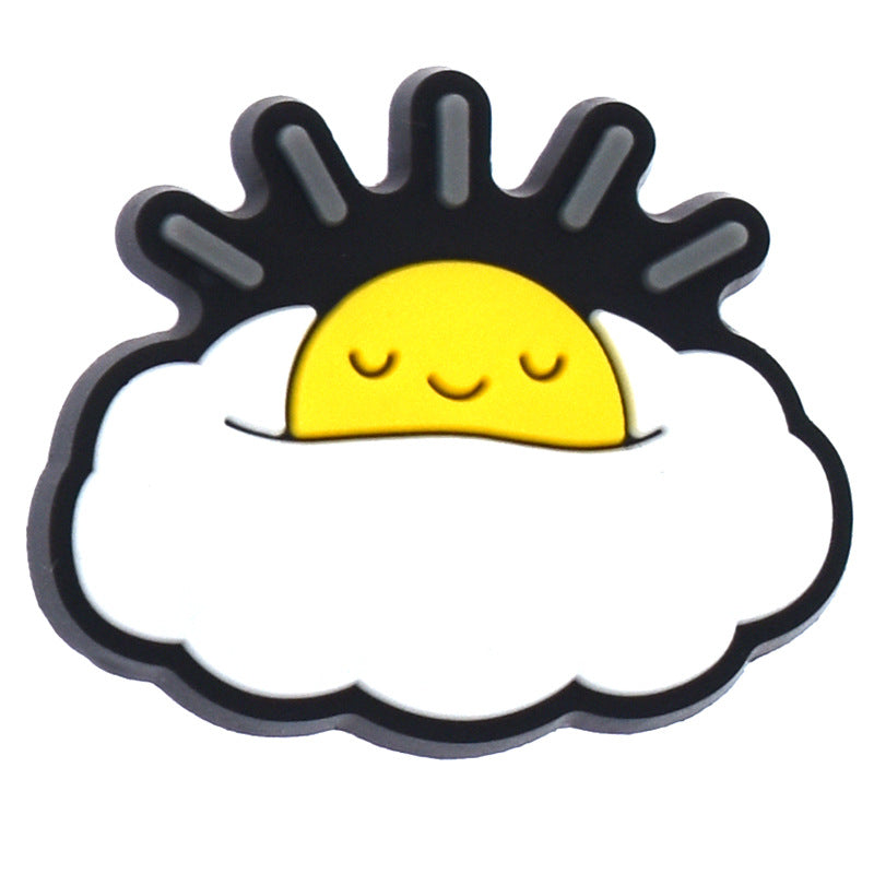 Wholesale Weather Cartoon PVC Soft Glue Patch Mobile Phone Case Decoration Accessories